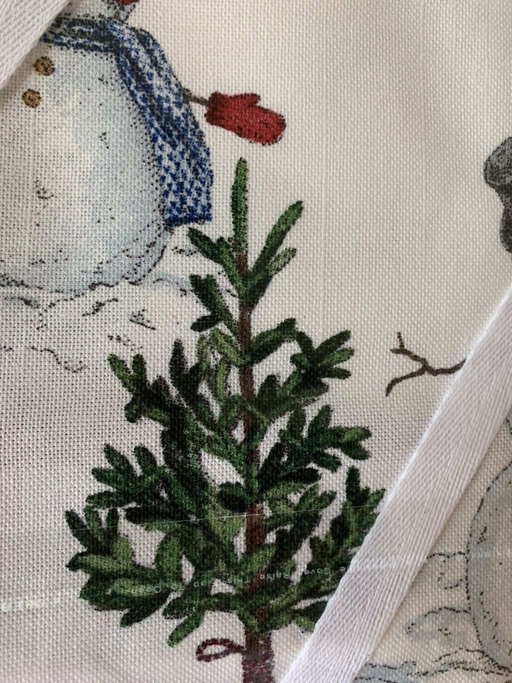 pottery barn kitchen hand towel Snowman Holiday Christmas Williams Sonoma SET 2.