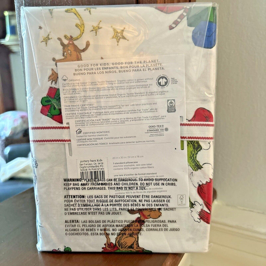 Pottery Barn Grinch Holiday Christmas Gift birthday kid Seuss Disney bed -