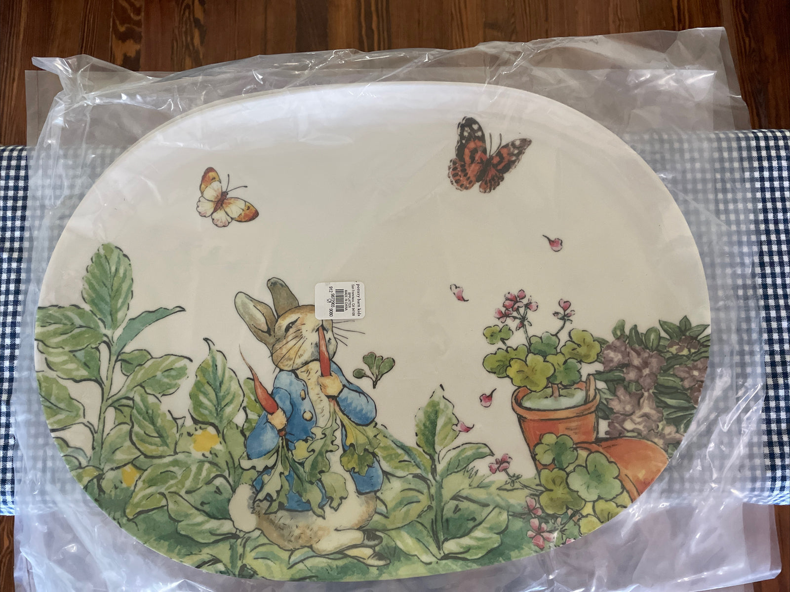 Disney Pottery Barn EAster Platter Party Plate Bunny Peter rabbit holiday gift j