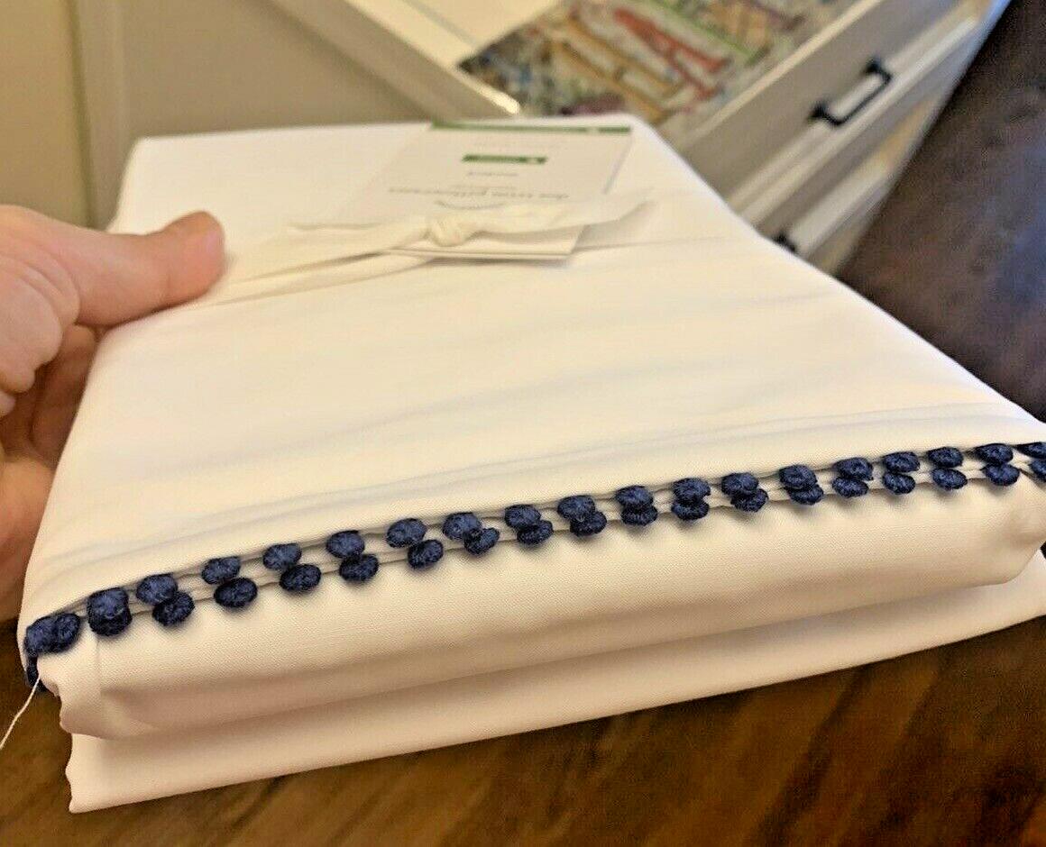 Pottery Barn pillowcase Disney Dot Blue school dorm party teen gift Pom SET 2 ]