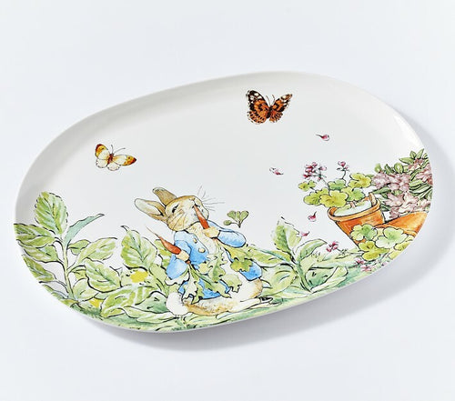 Disney Pottery Barn EAster Platter Party Plate Bunny Peter rabbit holiday gift j