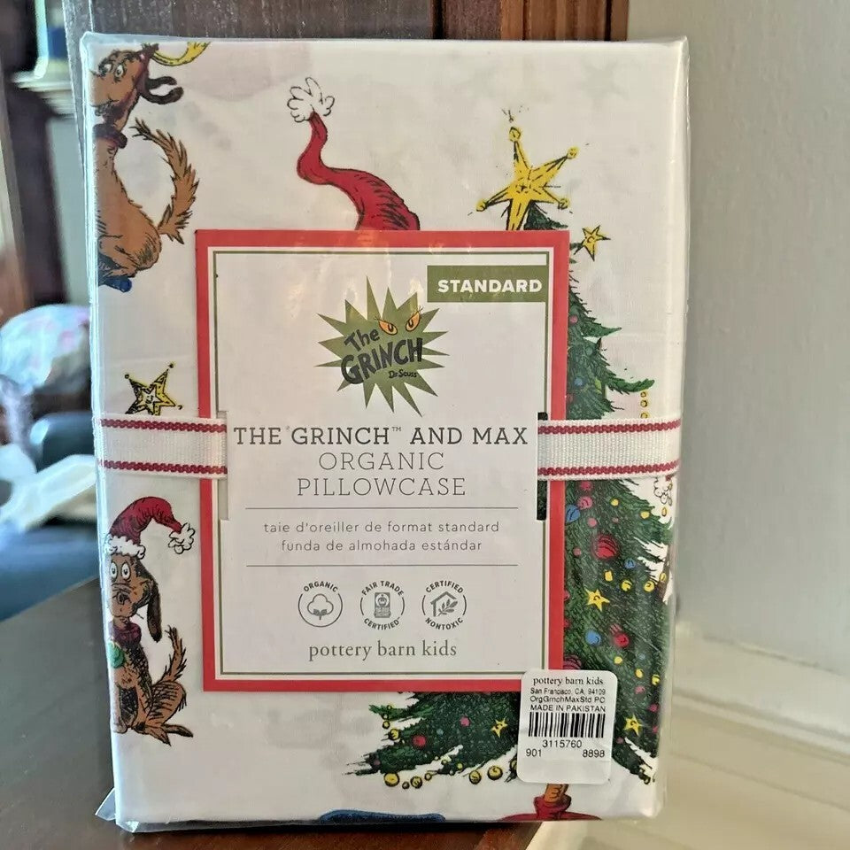 Pottery Barn Grinch Holiday Christmas Gift birthday kid Seuss Disney bed -