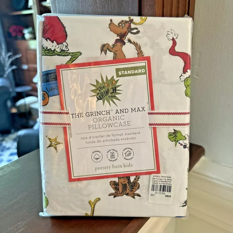 Pottery Barn Grinch Holiday Christmas Gift birthday kid Seuss Disney bed -