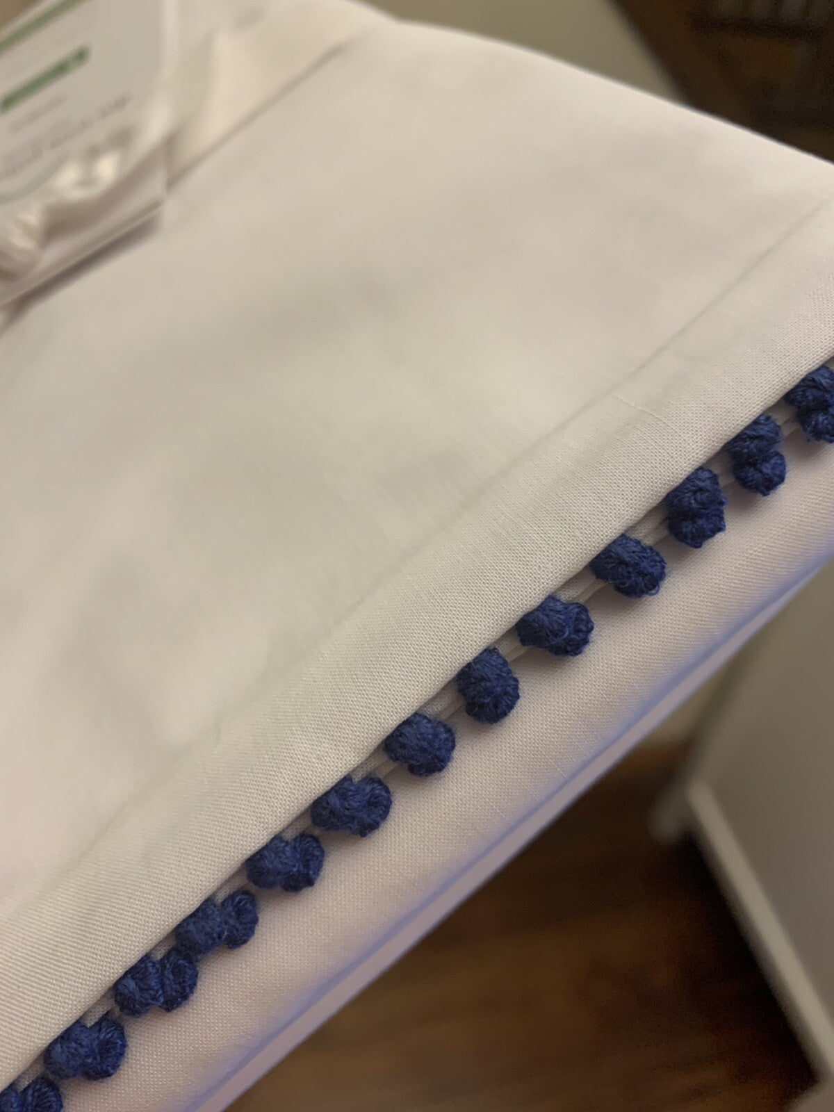 Pottery Barn pillowcase Disney Dot Blue school dorm party teen gift Pom SET 2 ]