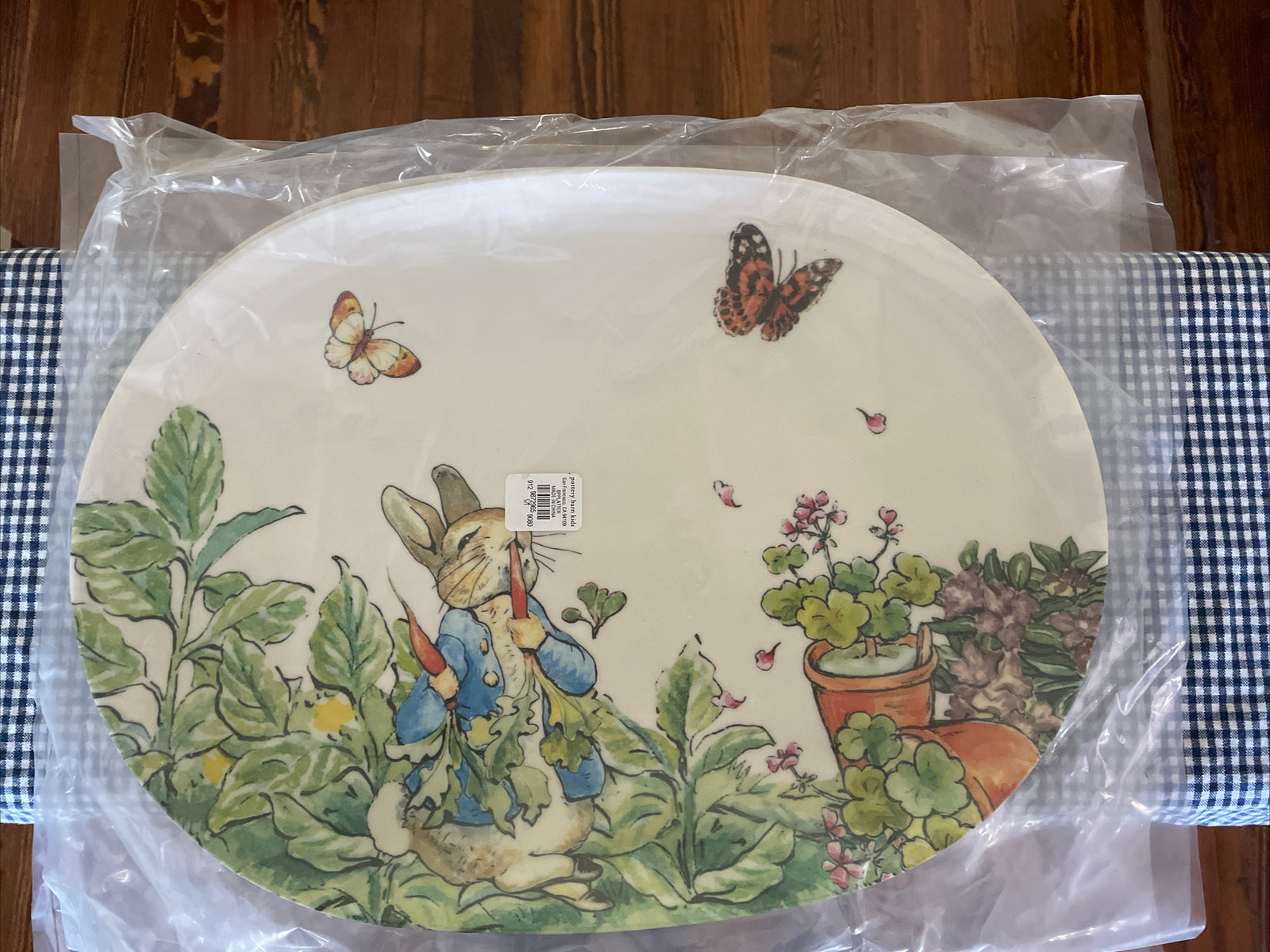 Disney Pottery Barn EAster Platter Party Plate Bunny Peter rabbit holiday gift j