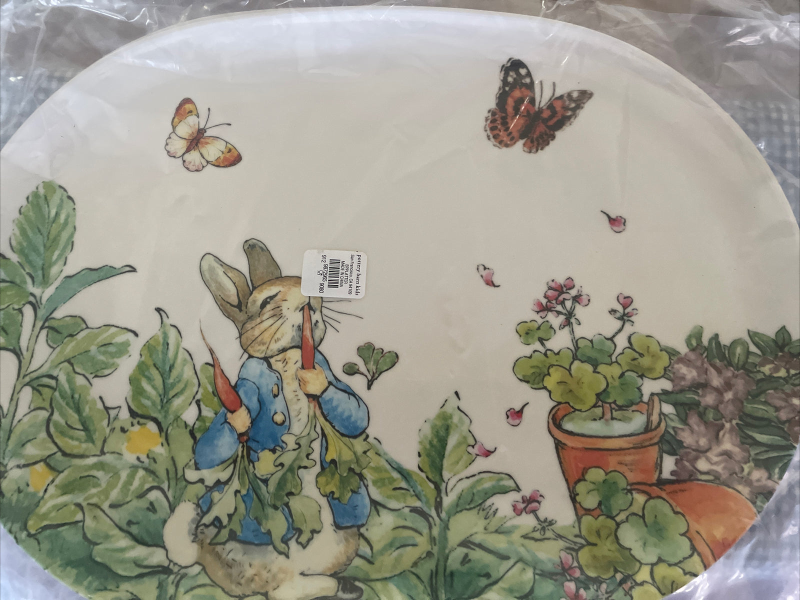 Disney Pottery Barn EAster Platter Party Plate Bunny Peter rabbit holiday gift j