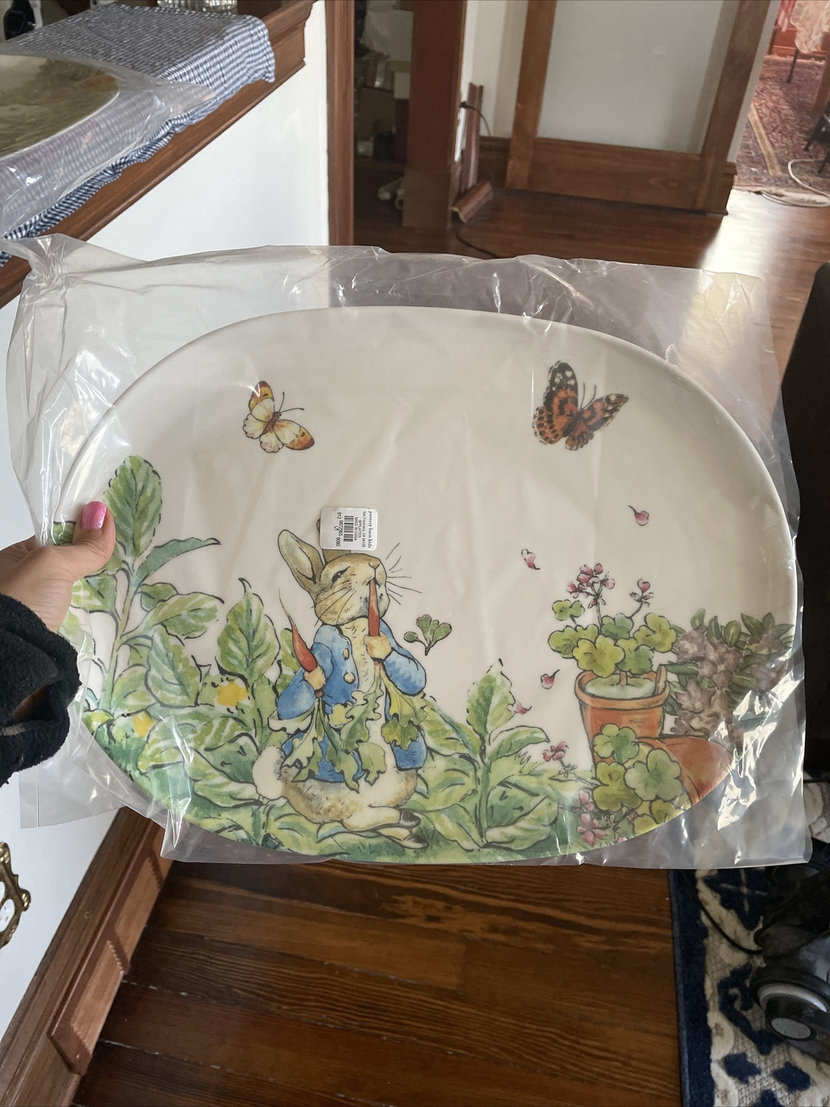 Disney Pottery Barn EAster Platter Party Plate Bunny Peter rabbit holiday gift j