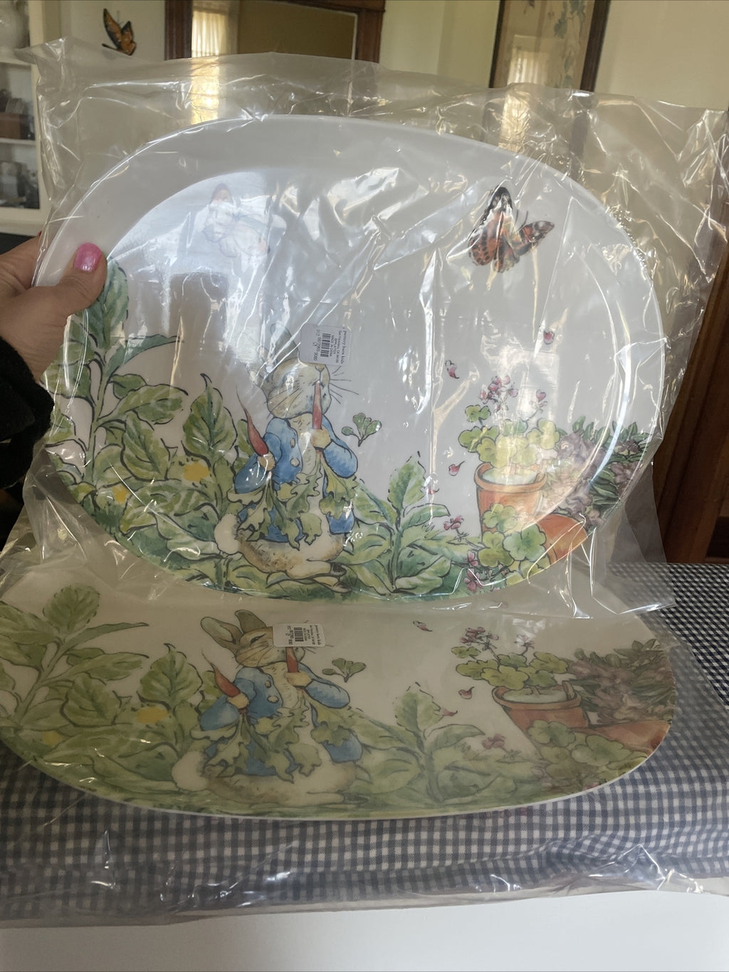 Disney Pottery Barn EAster Platter Party Plate Bunny Peter rabbit holiday gift j