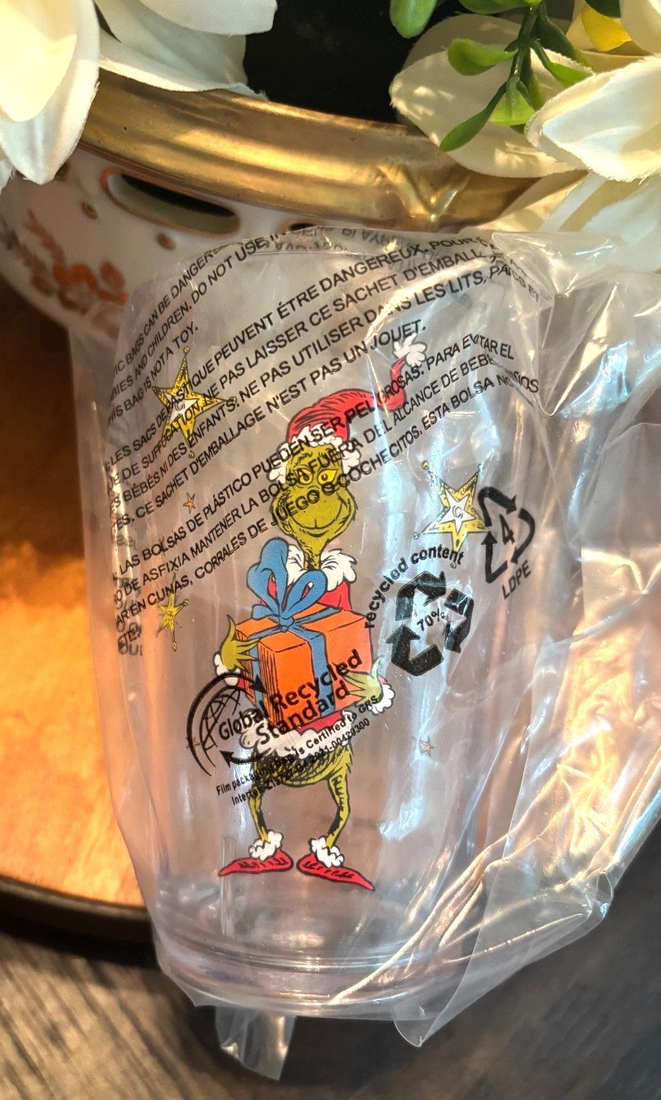 Disney school Pottery Barn GRINCH Christmas Cup holiday gift Dr Seuss party r