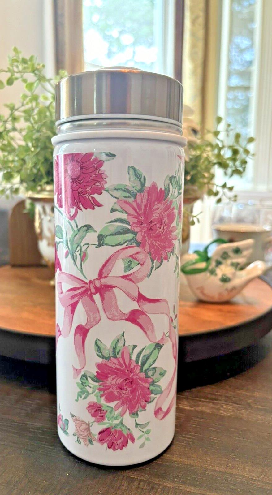 School Pottery Barn LoveShack Floral WATER BOTTLE flower holiday girl pink kid .