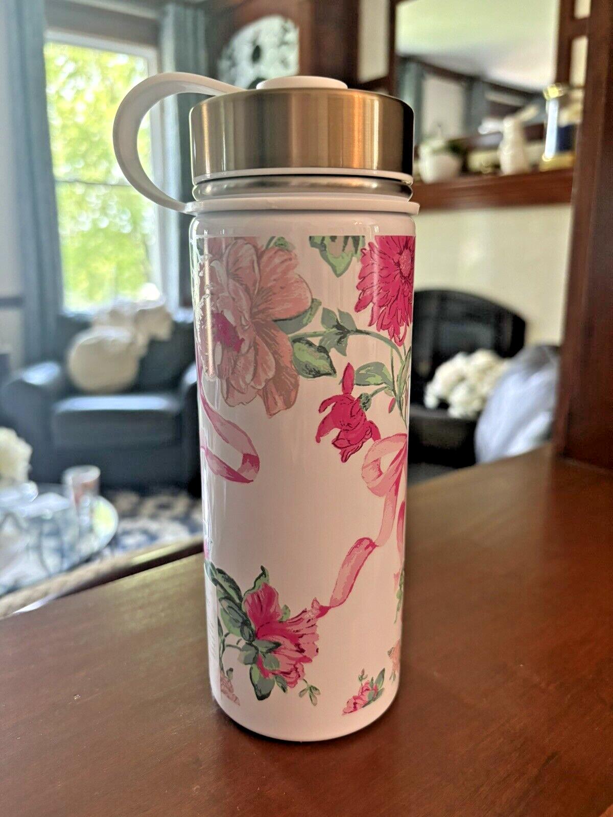 School Pottery Barn LoveShack Floral WATER BOTTLE flower holiday girl pink kid .