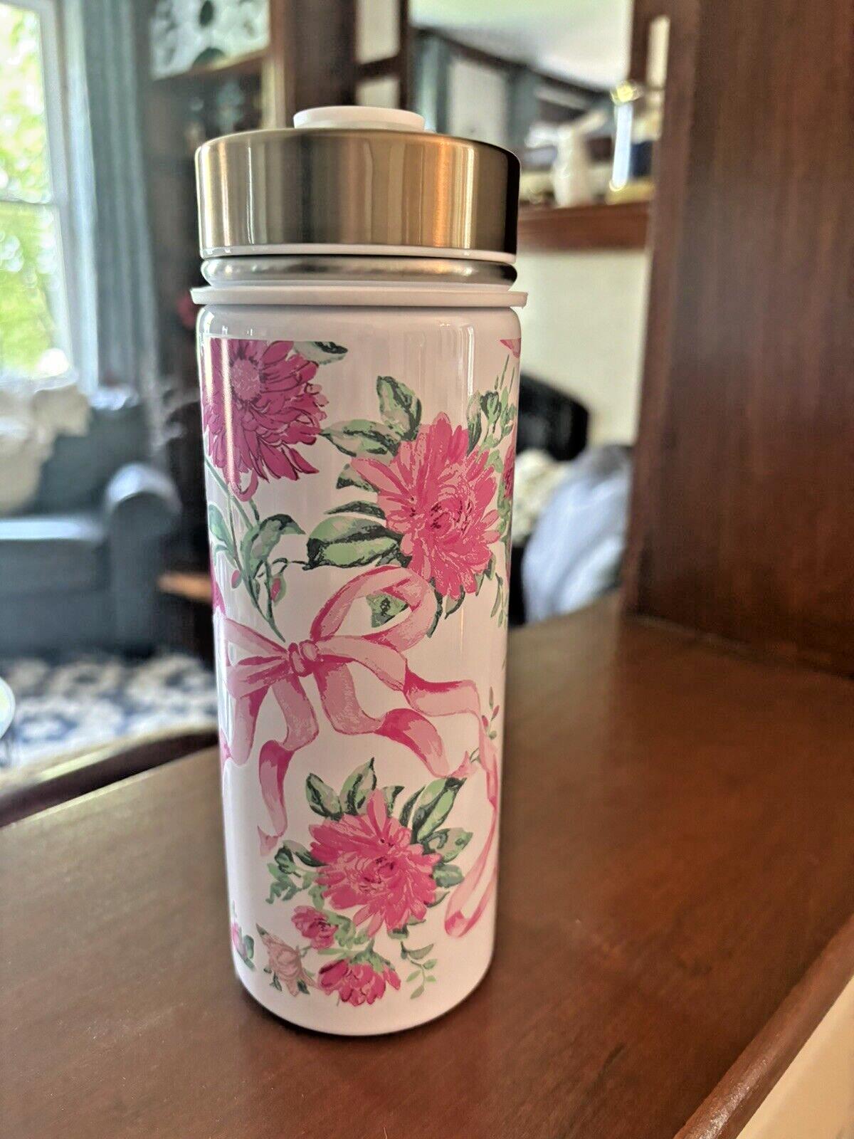 School Pottery Barn LoveShack Floral WATER BOTTLE flower holiday girl pink kid .