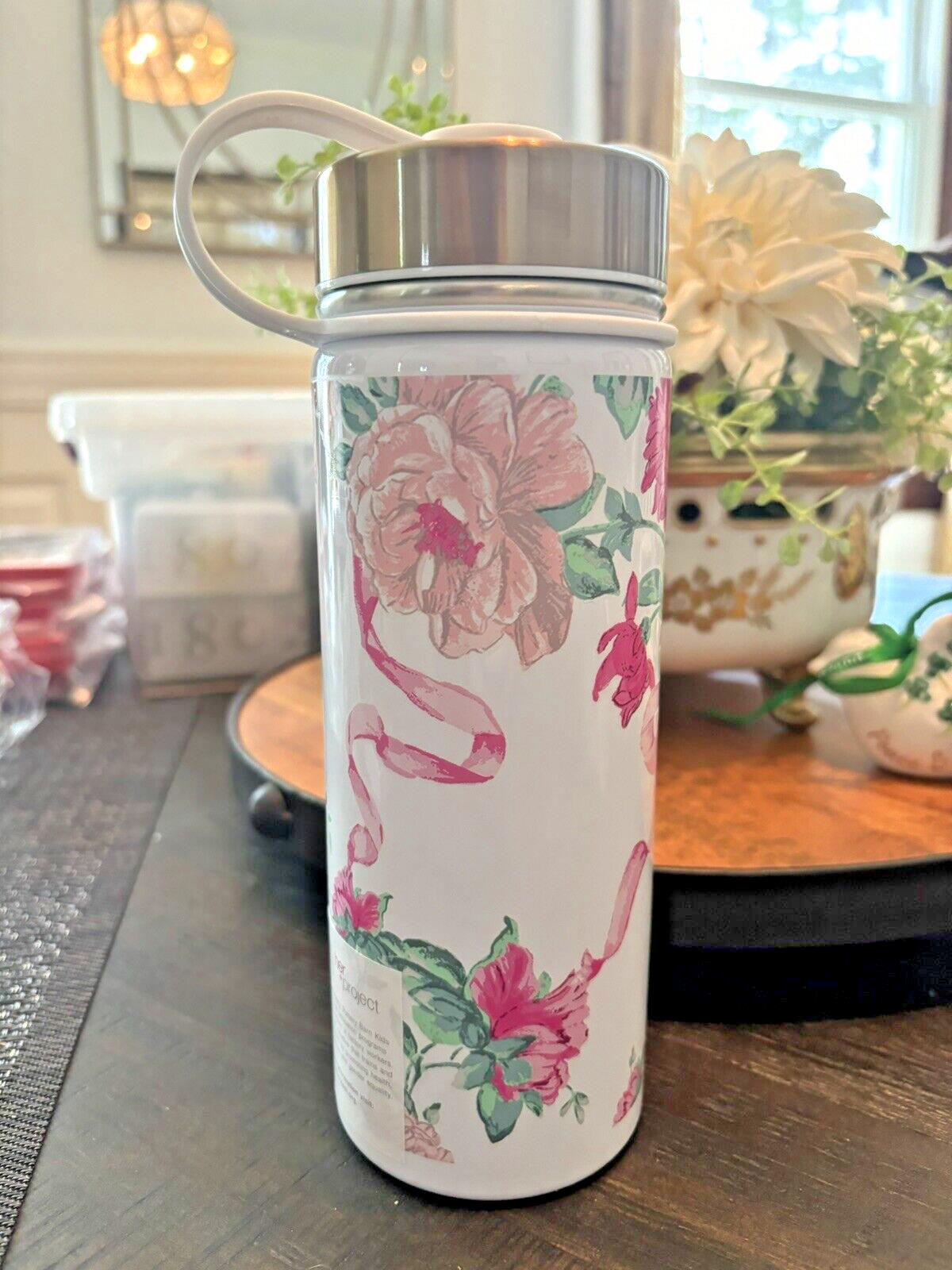 School Pottery Barn LoveShack Floral WATER BOTTLE flower holiday girl pink kid .