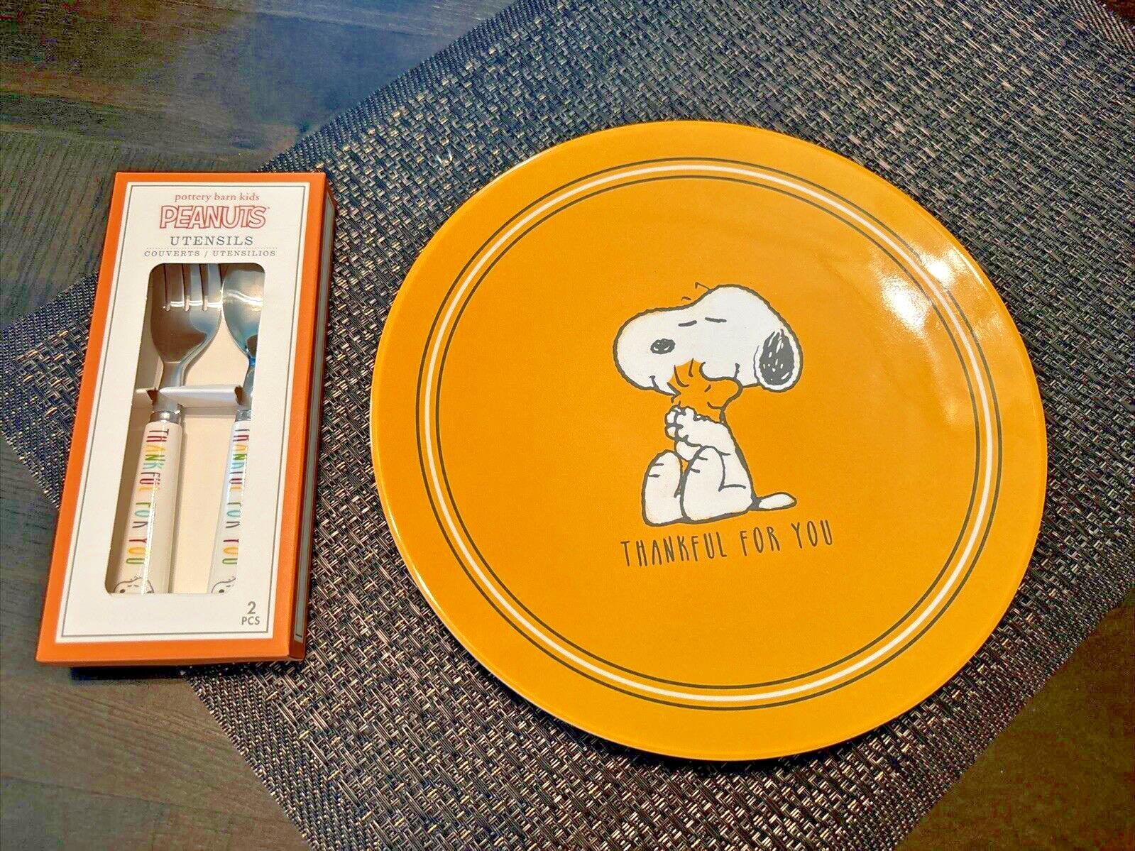 Snoopy Pottery Barn disney peanuts Holiday SET Thanksgiving party gift dinner -