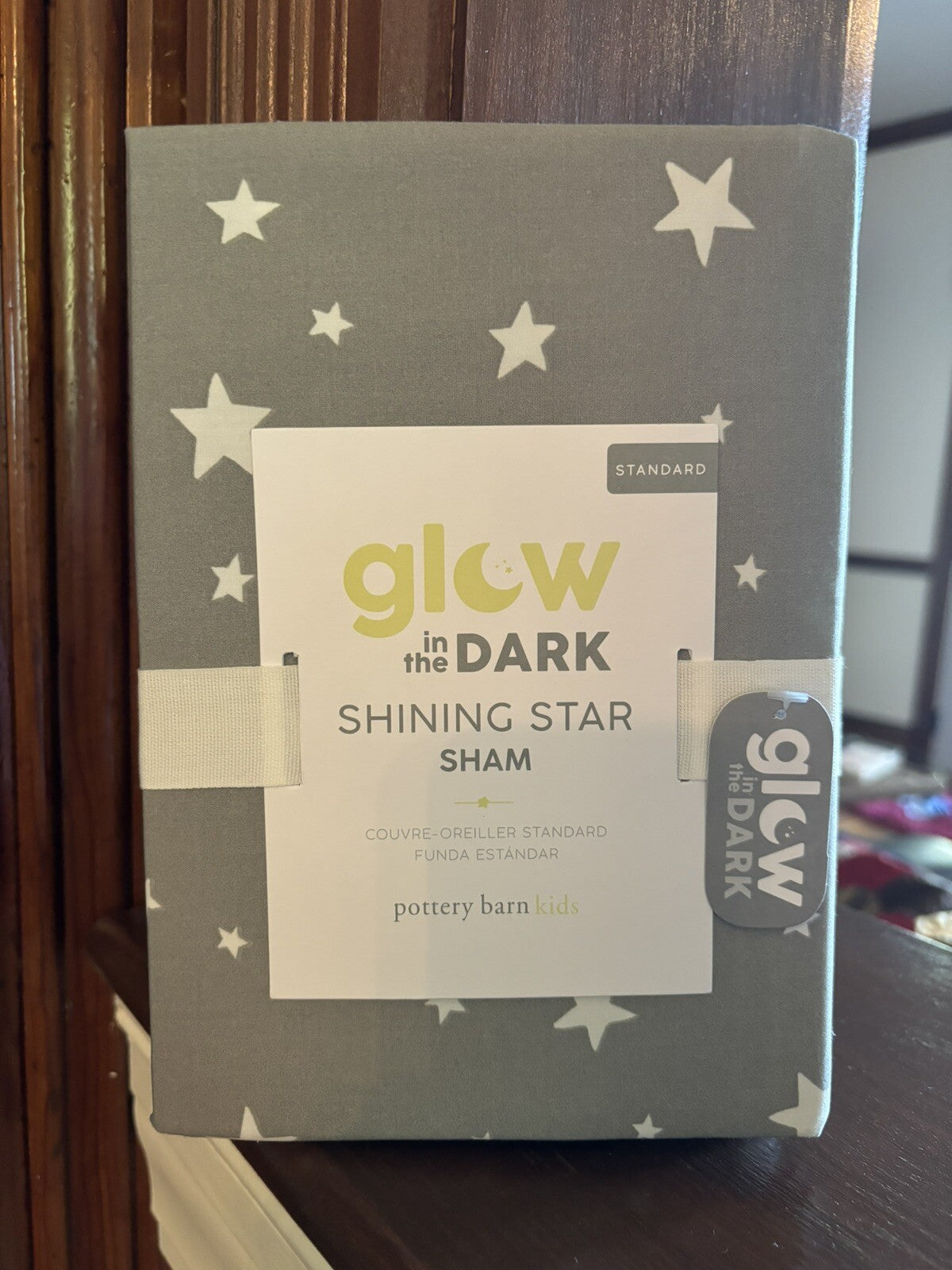 Pottery Barn  Christmas Pillowcase + Star Sham Glow Dark holiday disney SET 2 -