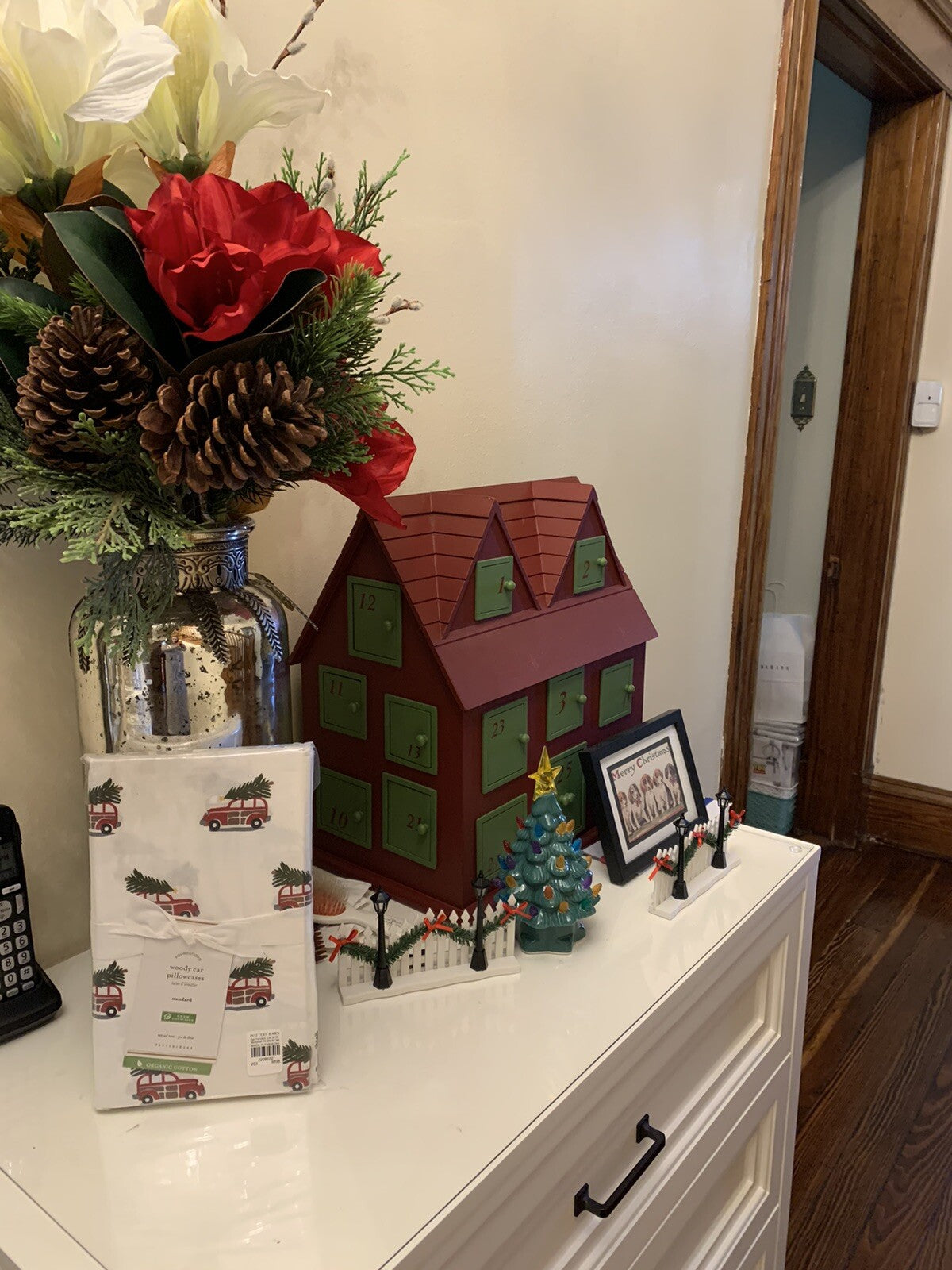 Pottery Barn Christmas Holiday PILLOWCASE party Birthday Car Kid Gift ?? SET 2