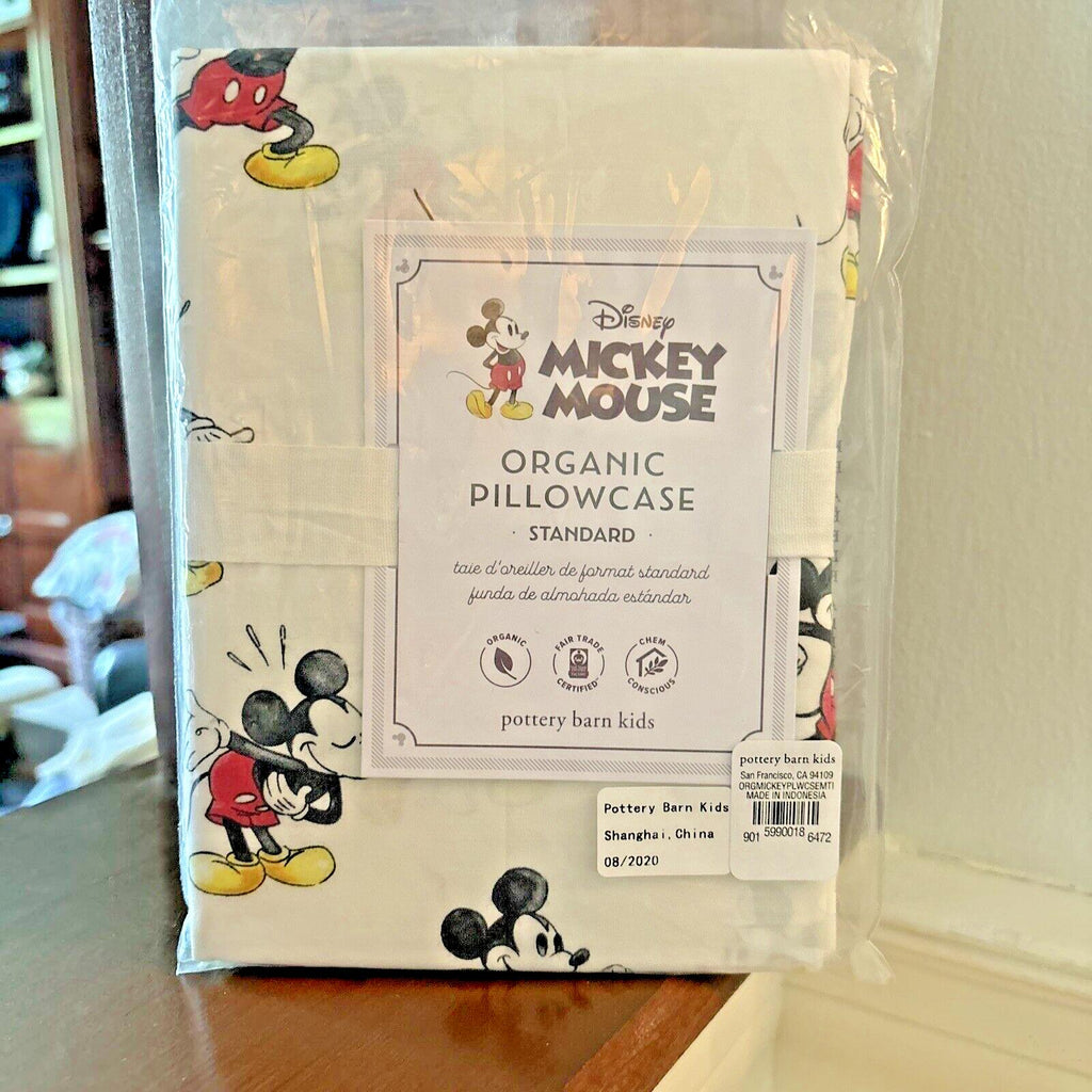 Pottery Barn Kids Disney Mickey Minnie Mouse PILLOWcase holiday party y