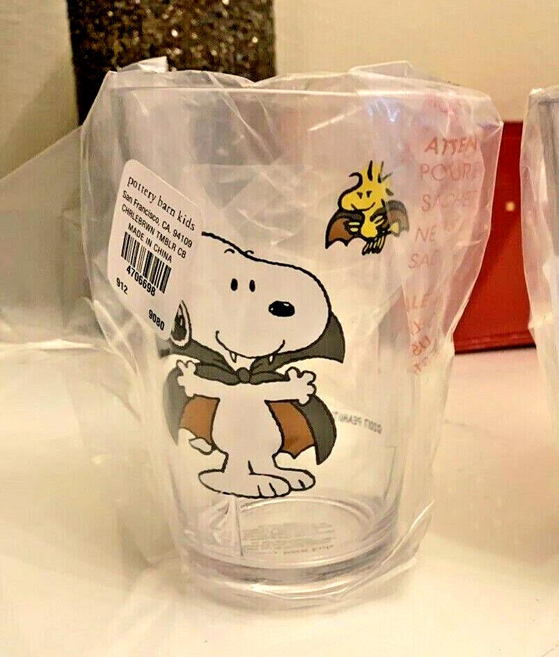 Disney Snoopy Pottery Barn Cup Holiday HALLOWEEN party gift Peanuts school kid 1