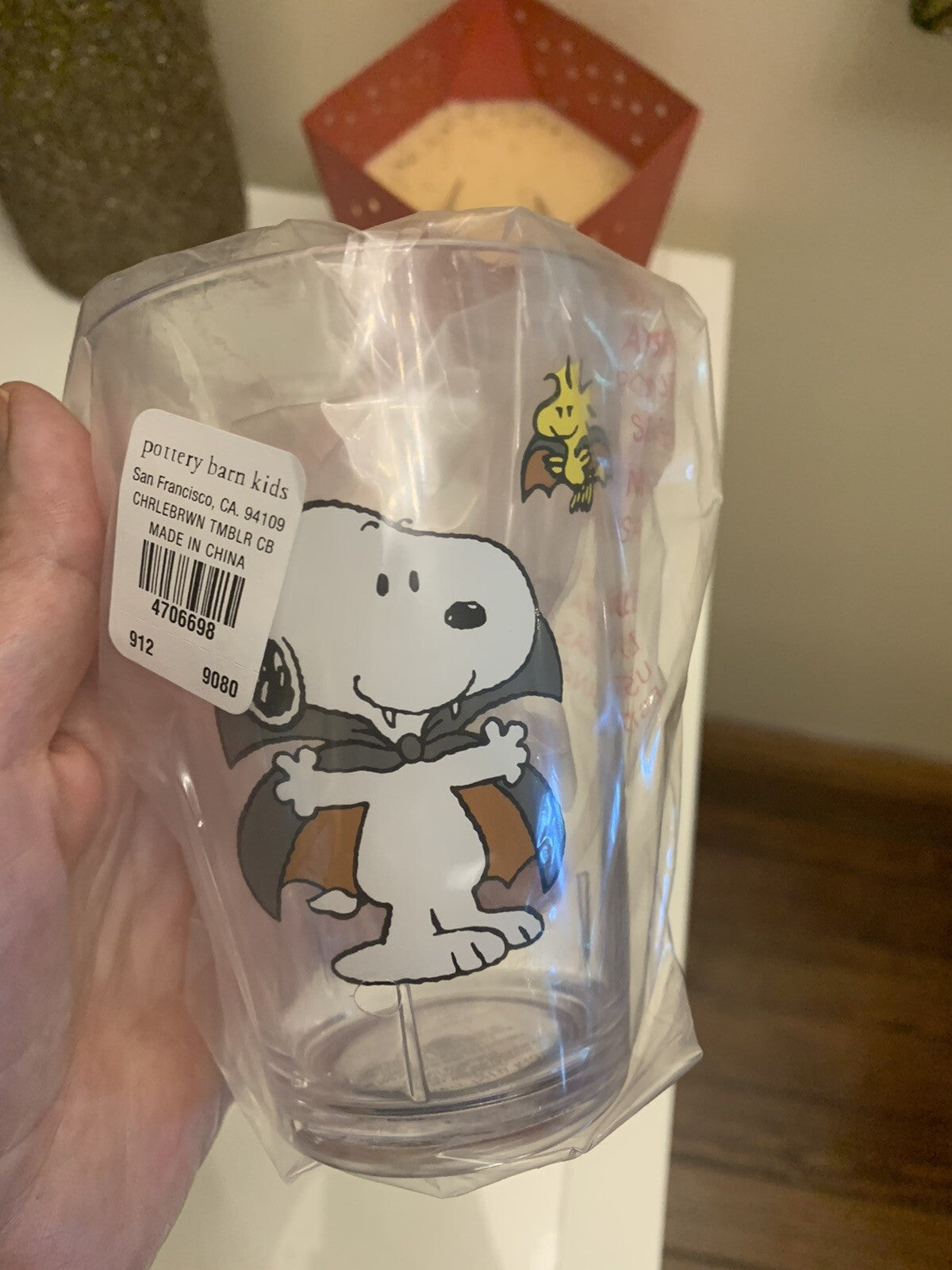 Disney Snoopy Pottery Barn Cup Holiday HALLOWEEN party gift Peanuts school kid 1
