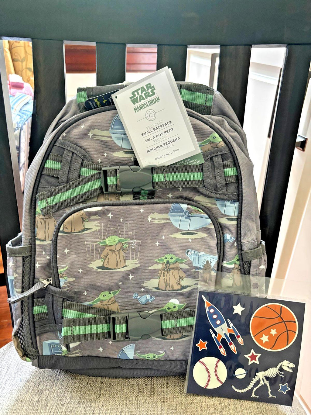 Pottery Barn School Snoopy Star War BACKPACK LUNCH travel Bag Mandalorian boy .