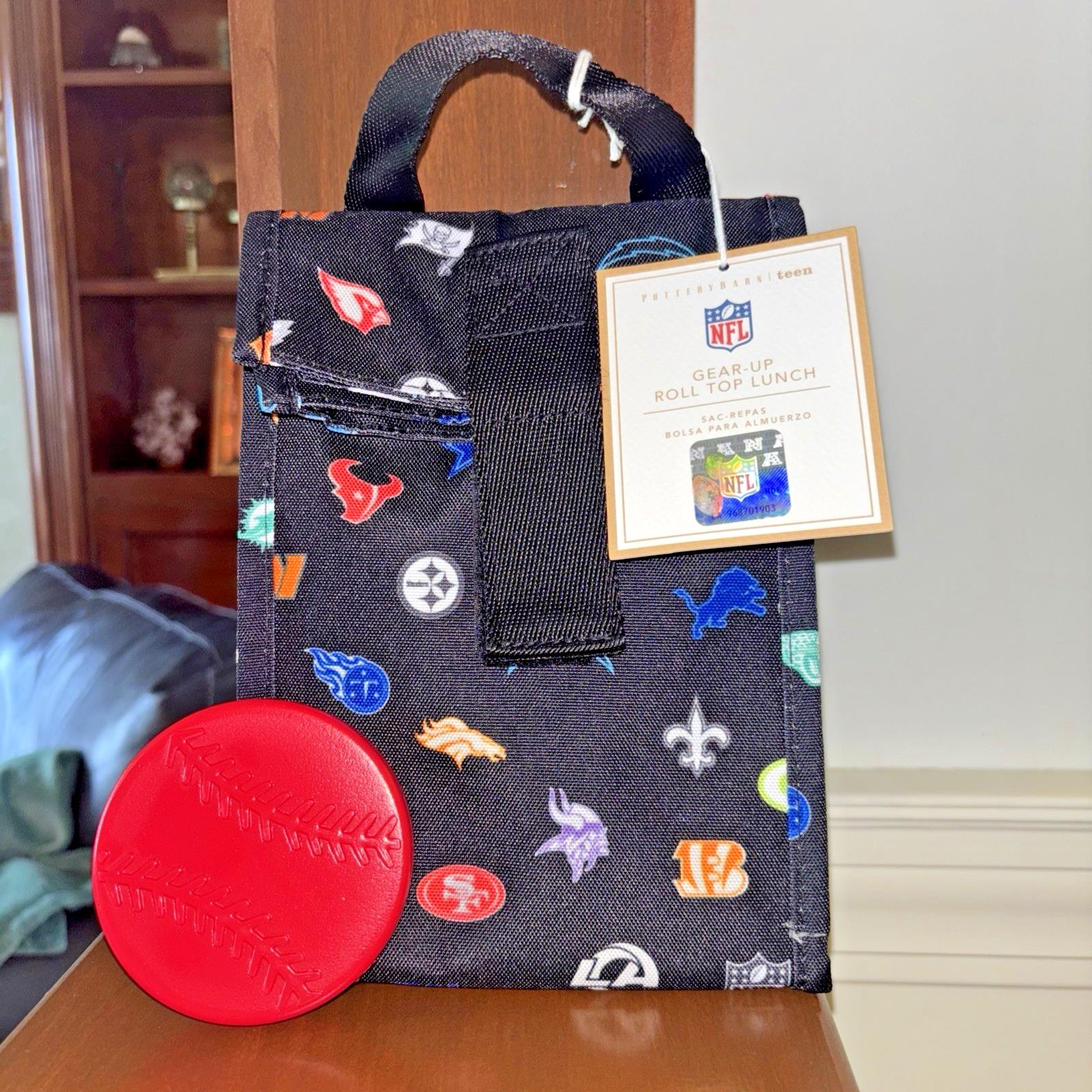 Pottery Barn School  LARGE BACKPACK LUNCH Football Baseball sports BAG NFL KID 1