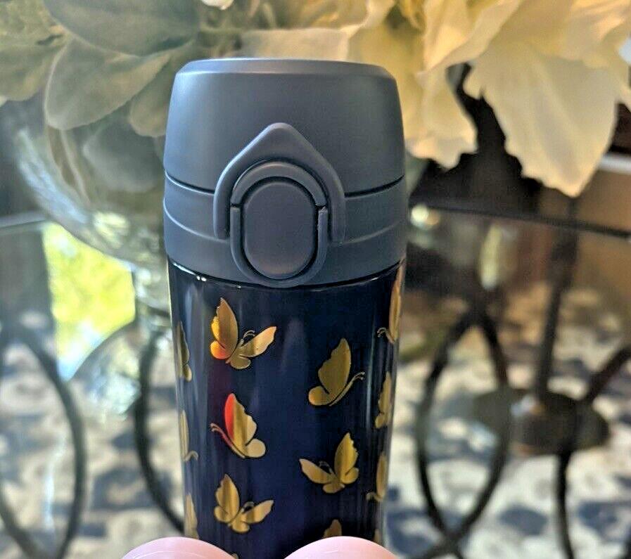 Pottery barn School Disney glitter rainbow garden WATER BOTTLE Travel girl ??