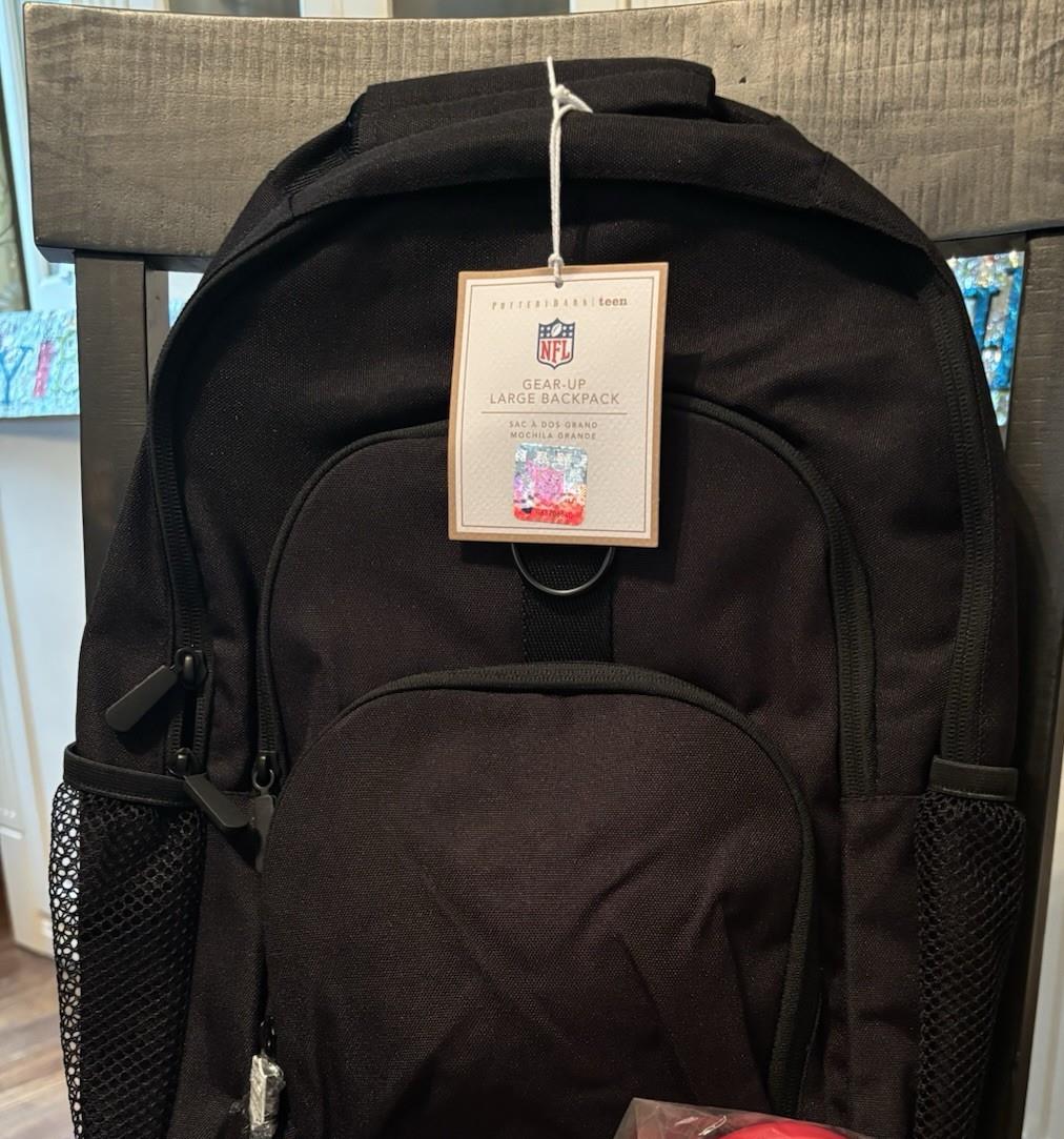 Pottery Barn School  LARGE BACKPACK LUNCH Football Baseball sports BAG NFL KID 1