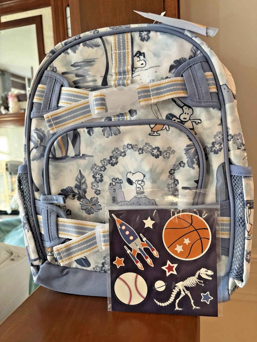 Pottery Barn School Snoopy Star War BACKPACK LUNCH travel Bag Mandalorian boy .