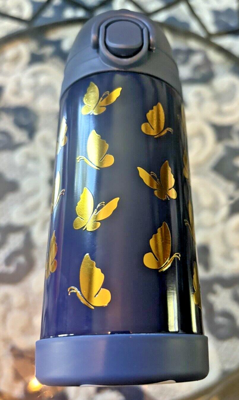 Pottery barn School Disney glitter rainbow garden WATER BOTTLE Travel girl ??