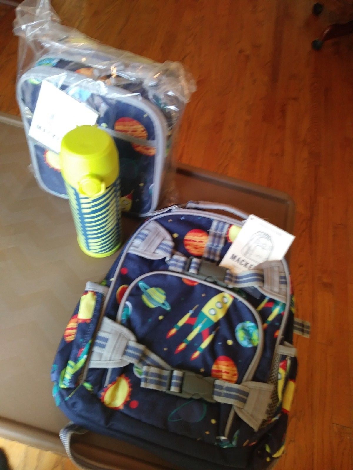 Pottery Barn school Disney Solar System Backpack+ LUNCH BOX+Water bottle space .