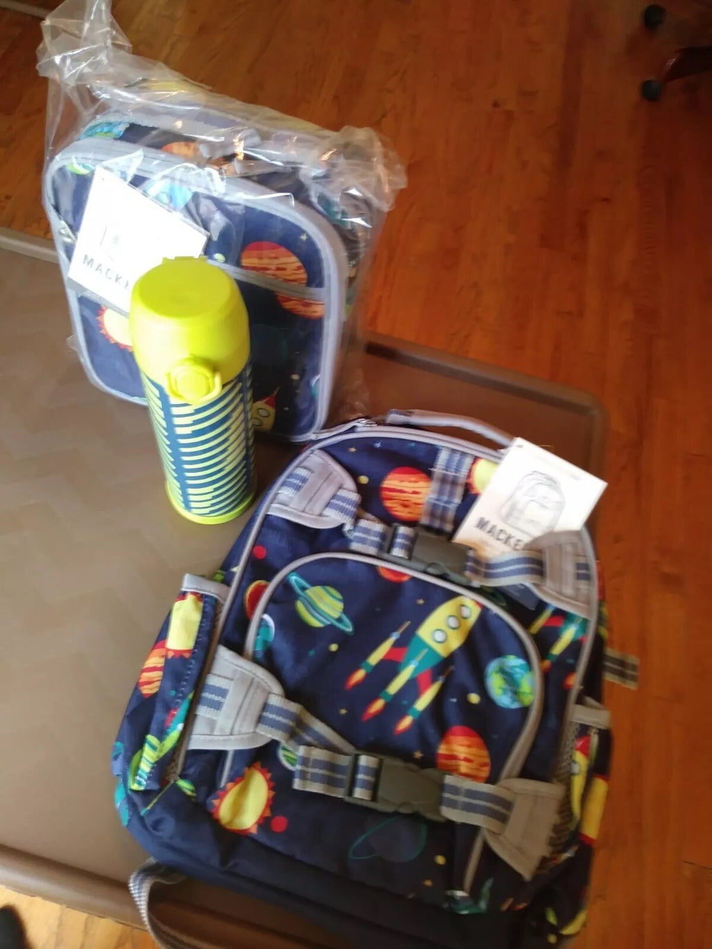 Pottery Barn school Disney Solar System Backpack+ LUNCH BOX+Water bottle space .