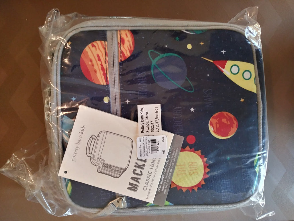 Pottery Barn school Disney Solar System Backpack+ LUNCH BOX+Water bottle space .