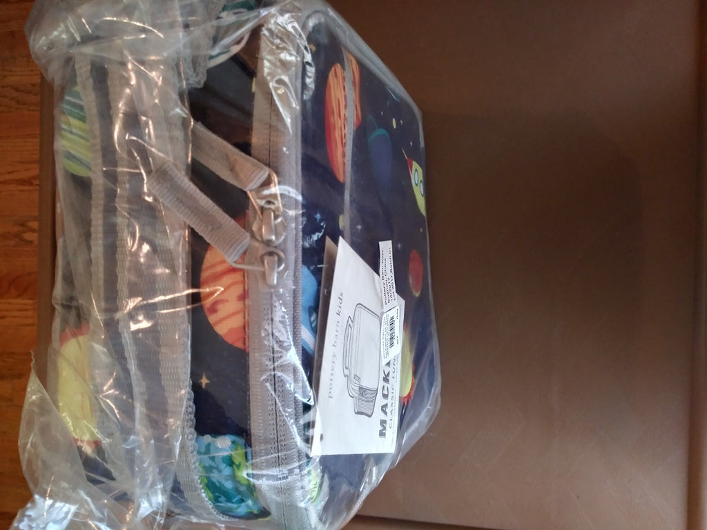 Pottery Barn school Disney Solar System Backpack+ LUNCH BOX+Water bottle space .