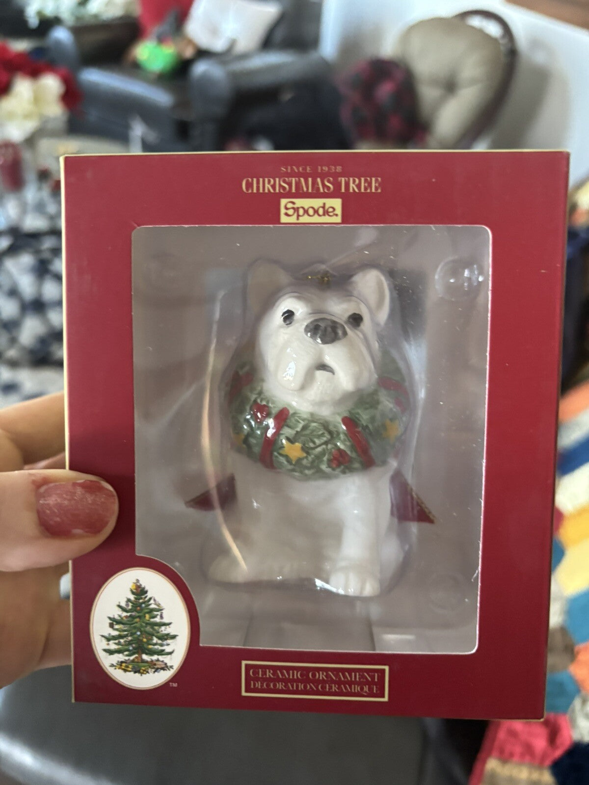 Spode Holiday Ornament Days Christmas party Gift Dog pet kid birthday $89 box [