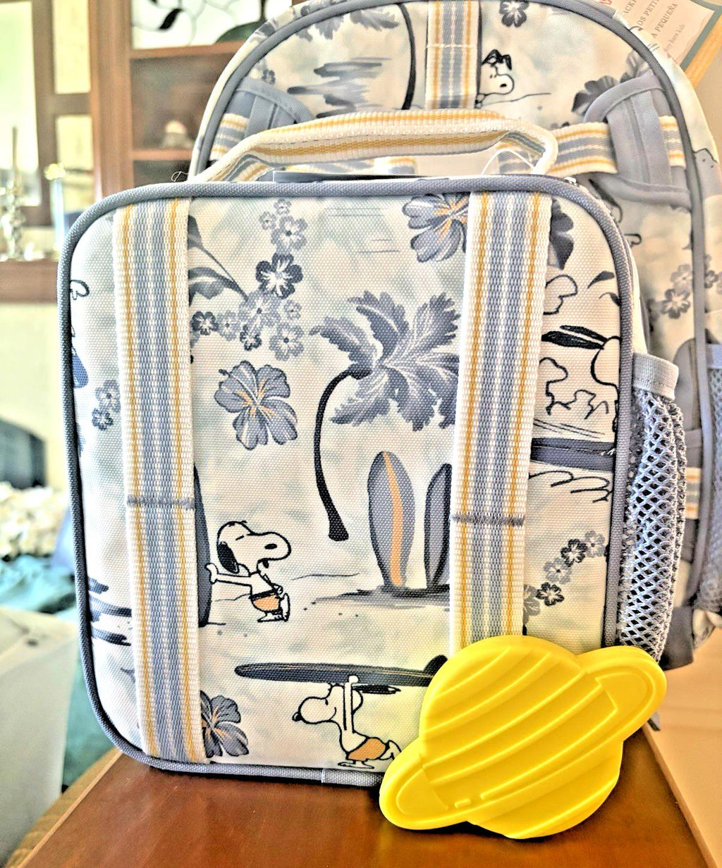 School Pottery barn SNOOPY LUNCH BAG Peanuts holiday travel Space boy Pre k  n