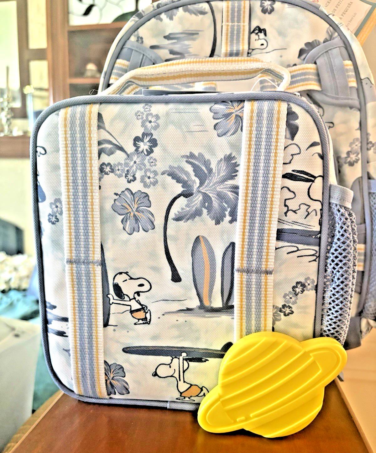 School Pottery barn SNOOPY LUNCH BAG Peanuts holiday travel Space boy Pre k  n