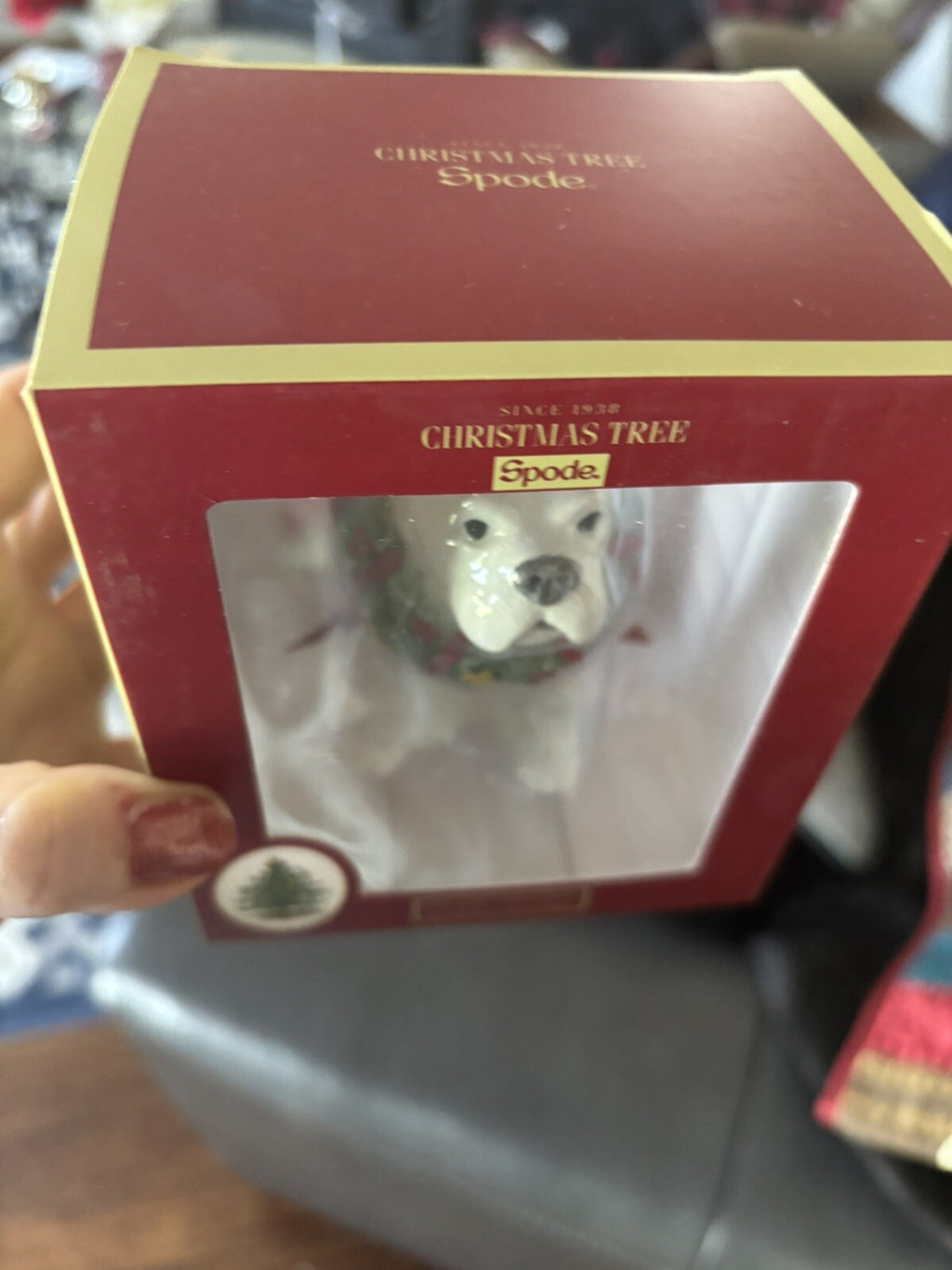 Spode Holiday Ornament Days Christmas party Gift Dog pet kid birthday $89 box [