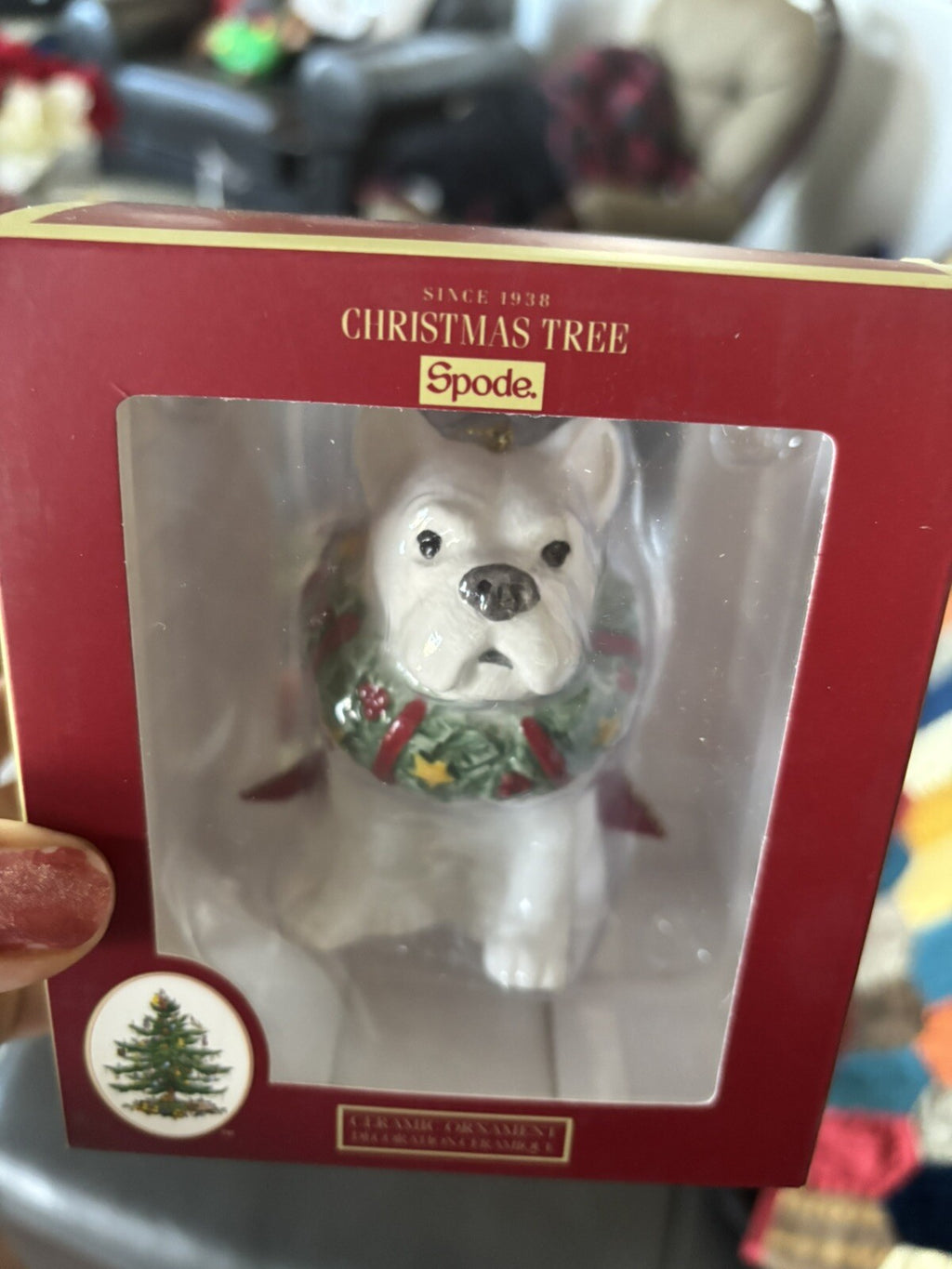 Spode Holiday Ornament Days Christmas party Gift Dog pet kid birthday $89 box [