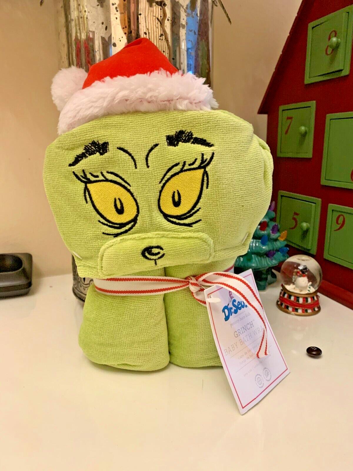 Pottery Barn GRINCH Christmas Disney bath Towel holiday gift Seuss school kid