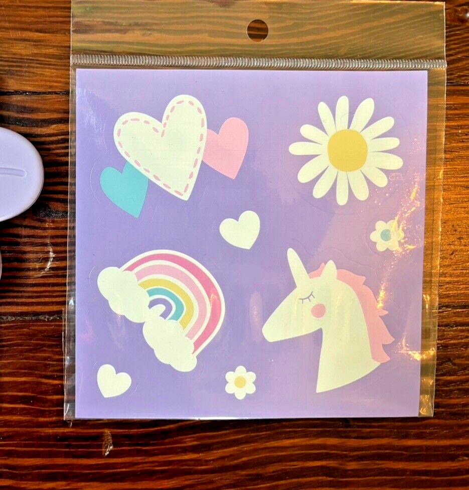 Pottery Barn School Disney Princess Unicorn Rainbow Girl Sticker Set + ICE ?? h