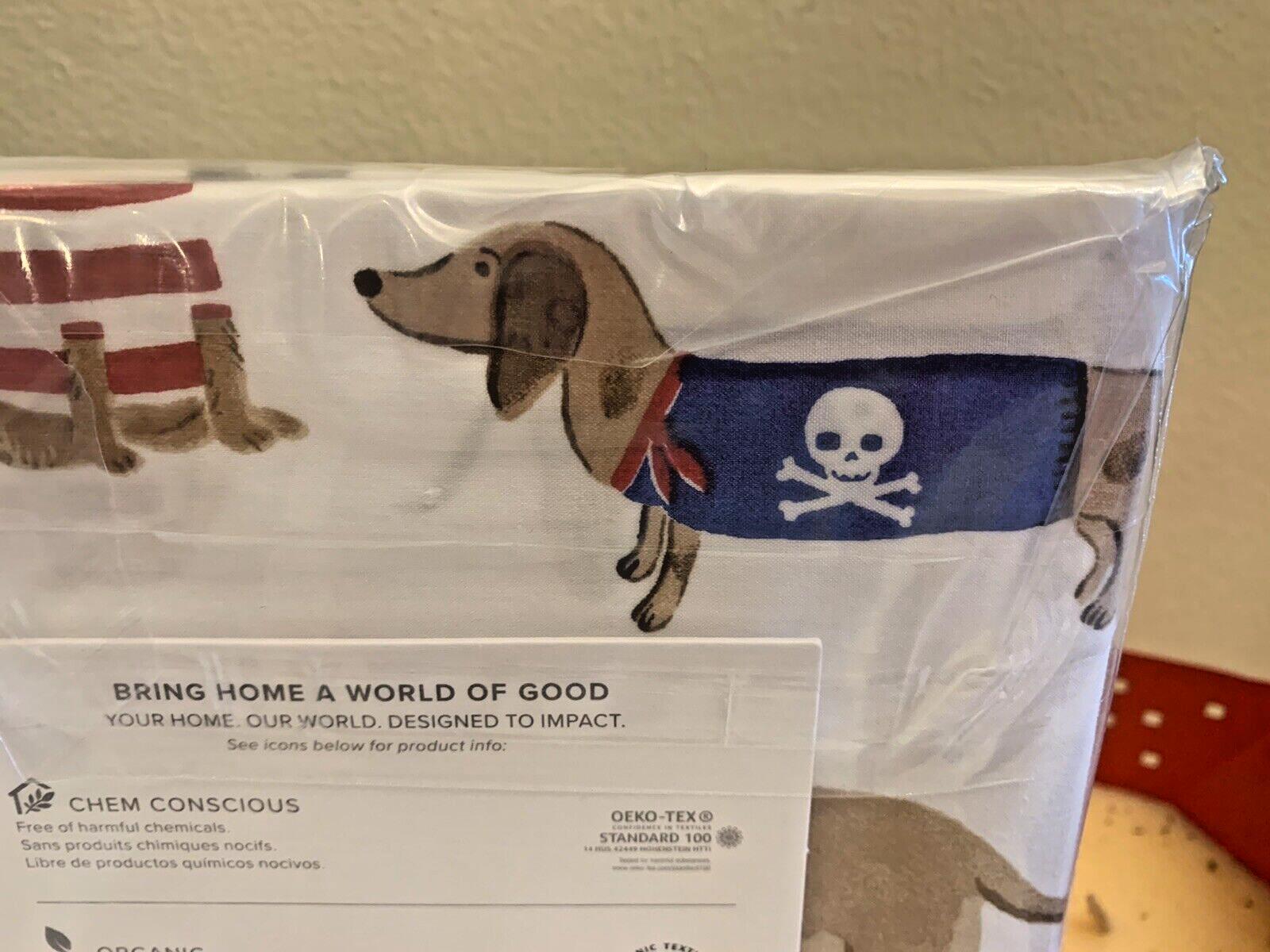 Pottery Barn Salty Dog costume Pirate Bones Halloween party Disney PILLOWCASE .