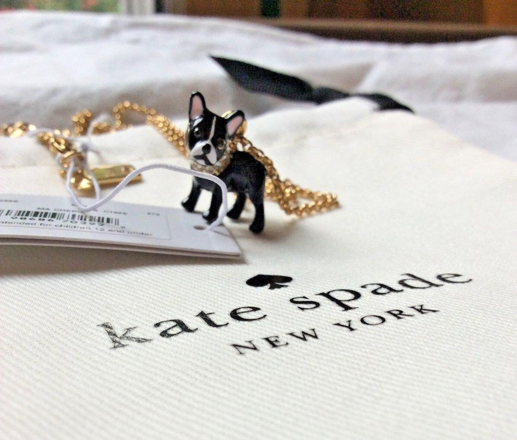 Kate Spade Necklace Disney holiday mom Dog gold puppy birthday gift party teen "