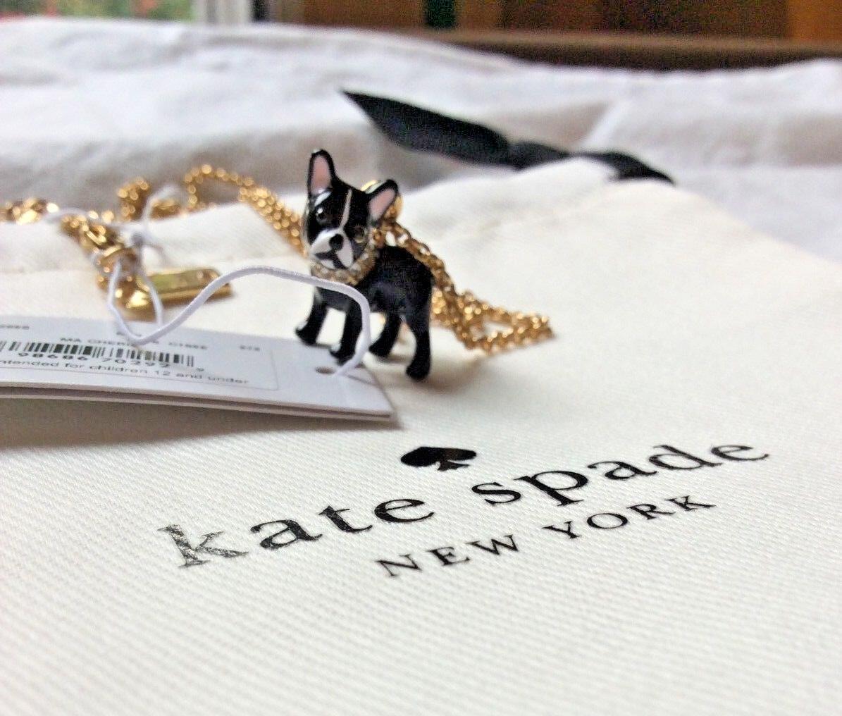 Kate Spade Necklace Disney holiday mom Dog gold puppy birthday gift party teen "