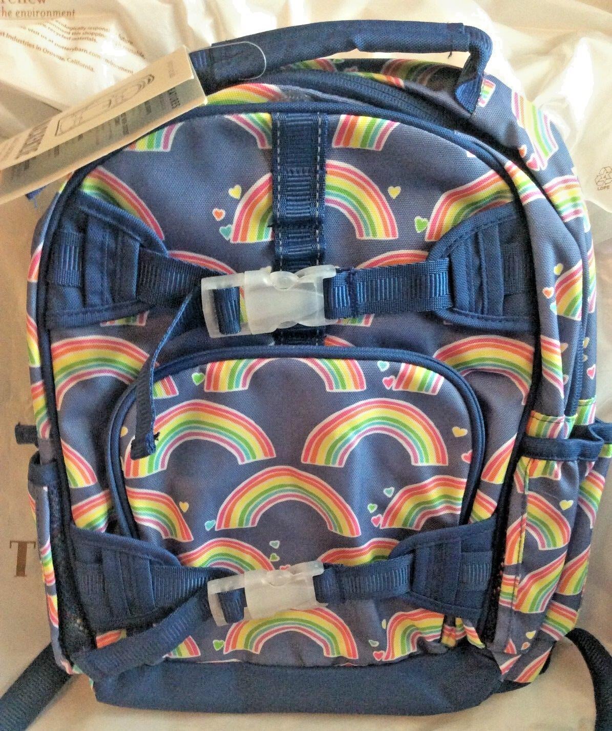 School Pottery barn Disney BACKPACK Rainbow +LUNCH BOX  party travel bag set .