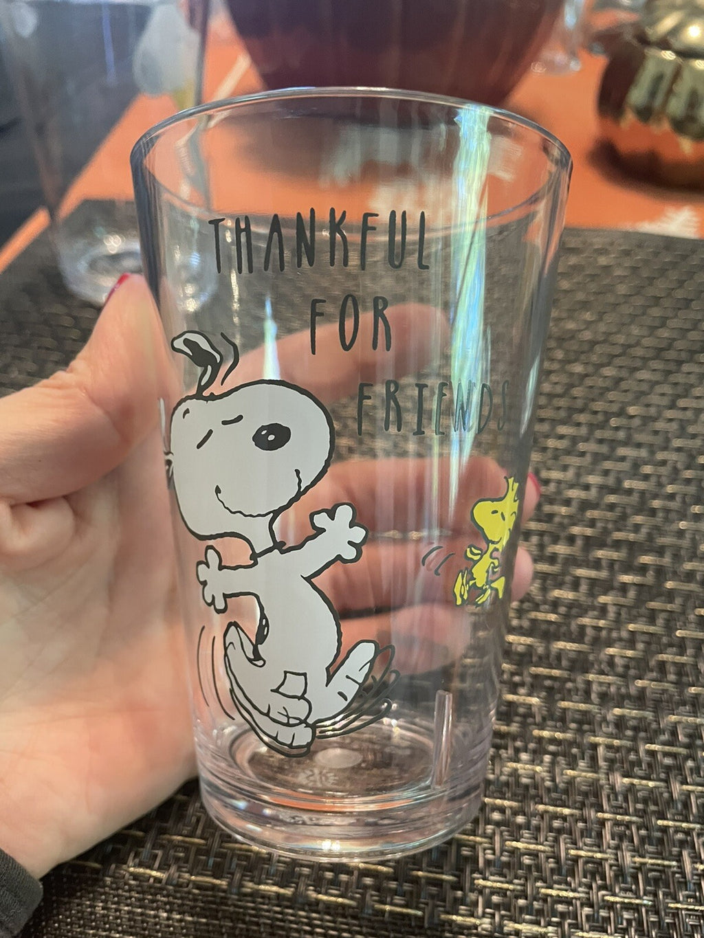 Disney snoopy Pottery Barn Cup 4 Holiday Party Peanuts  Thanksgiving School ]