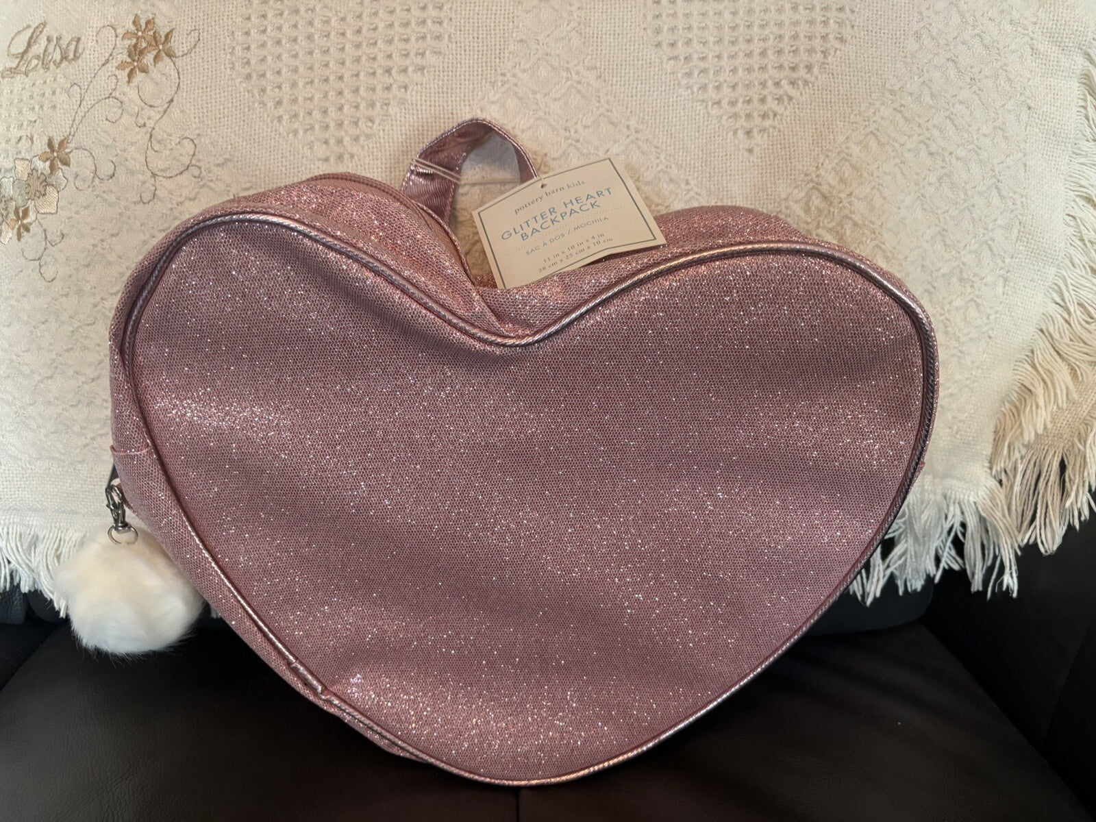 Disney School Pottery barn Pink Glitter Mini Pre K BACKPACK bag girl princess .