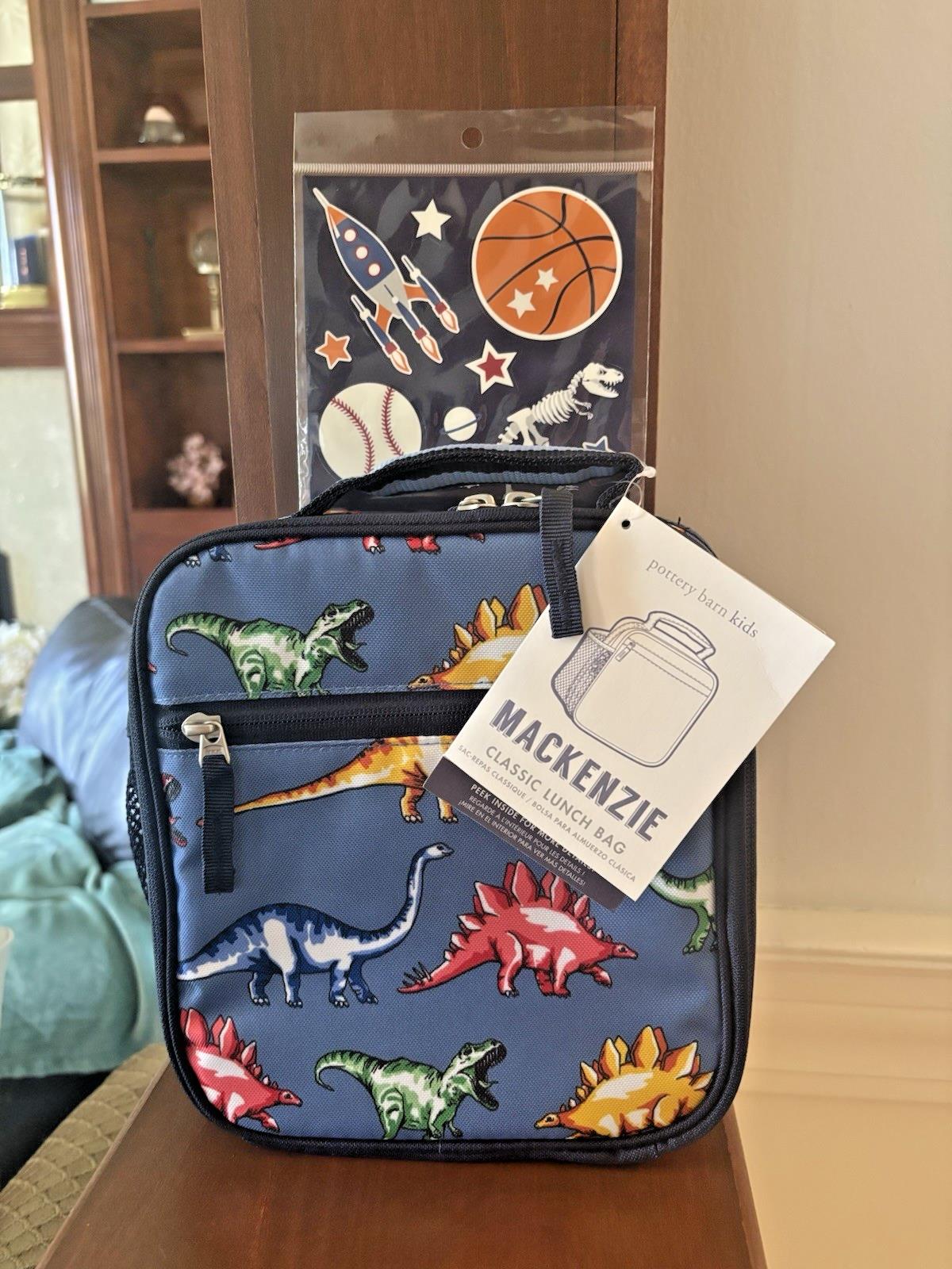 School Disney Pottery barn Lunch Box Bag Dinosaur Jurassic park boy travel ?? .