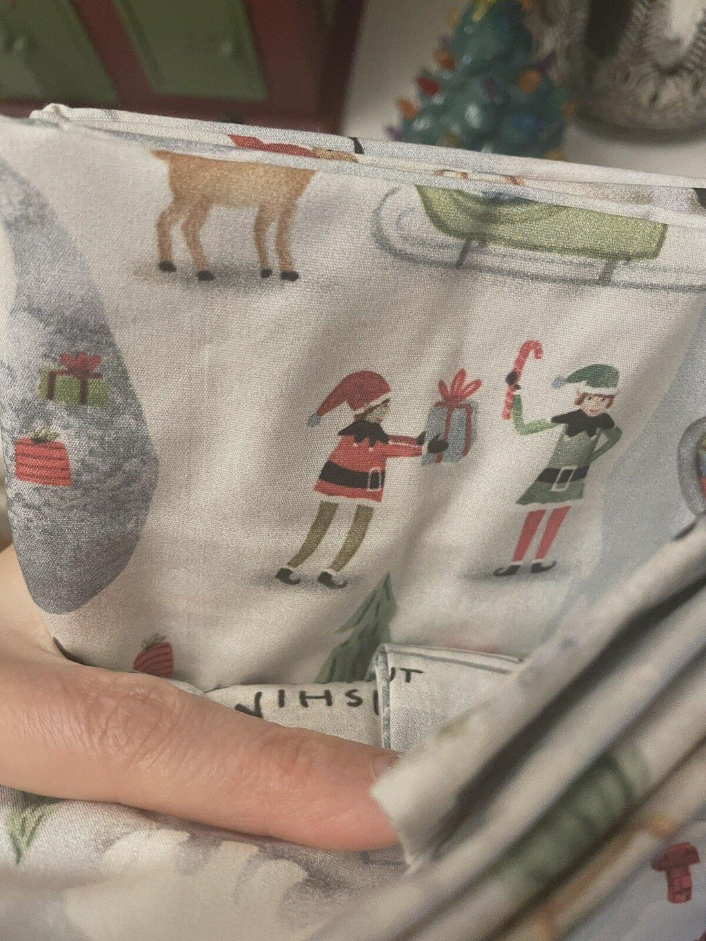 Pottery Barn Disney Pillowcase KING holiday Deer Christmas Gift kids SET 2 New '