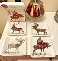Pottery Barn holiday Christmas appetizer party dessert plate Nostalgic new SET !