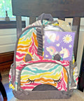 School Pottery barn Rainbow Zebra BACKPACK bag Stripe gift disney travel girl =